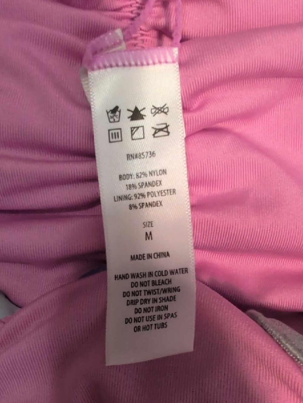 Shimmery Silver Bikini Set with Pink Lining - Picture 3 of 9